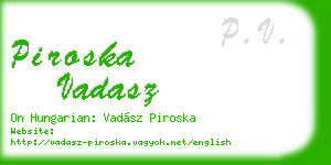 piroska vadasz business card